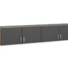 Skriňový nástavec Bremen, 181 cm, dub artisan/tmavo šedý%