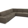 DREVONA03 Rohový rozkladací gauč taupe DREVONA® BRANDON Soro 24, pravý roh (3AL+ROH+2ARF)
