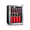 Klarstein Beersafe M, chladnička, energet. trieda C, LED, 2 kovové police, sklenené dvierka, čierna