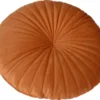 Okrúhly dekoračný vankúš Atmos 40 cm, tmavo oranžový%