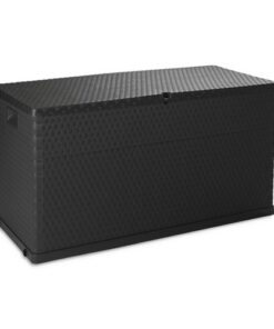 Záhradný úložný box Rattan, tmavosivá