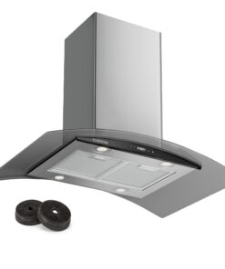 Klarstein Colette, digestor, 90 cm, 600 m³/h, energetická trieda A, ušľachtilá oceľ, strieborný