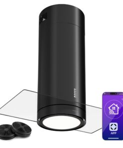 Klarstein Beretta Premium Smart, ostrovčekový digestor, 544 m³/h, aplikácia, odsávanie/recirkulácia vzduchu, LED, filter s aktívnym uhlím