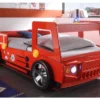 Detská posteľ Spark 90x200 cm, červené hasičské auto s osvetlením%