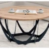 Okrúhly konferenčný stolík Mella, 80 cm, dub artisan%