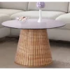 Okrúhly konferenčný stolík Ascoli, 80 cm, svetlý orech%