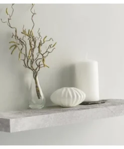 Polica na stenu Shelvy 60 cm, šedý beton%