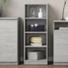 Polovysoký regál Carlos, sivý betón, šírka 40 cm%