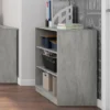 Nízký regál Carlos, sivý betón, šírka 75 cm%