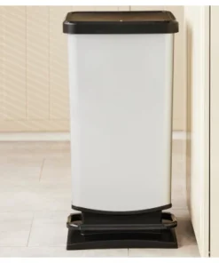 Odpadkový kôš Paso 40 l, strieborný%