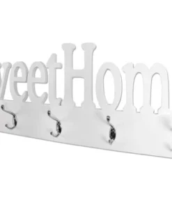 Nástenný vešiakový panel Sweet Home, biely%