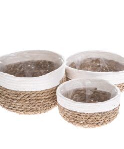 Sada obalov na kvetináč Sea grass, 3 ks