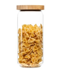 Klarstein Skladovacia nádoba, s bambusovým uzáverom, 1000 ml, stohovateľná, vzduchotesná
