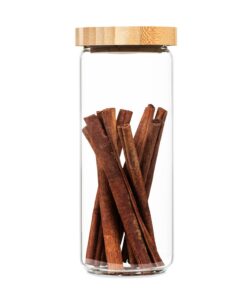 Klarstein Skladovacia nádoba, s bambusovým uzáverom, 800 ml, stohovateľná, vzduchotesná