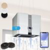 Klarstein Futurelight Smart, digestor, 42 cm, ostrovčekový, 413 m³/h, LED, nehrdzavejúca oceľ, čierny