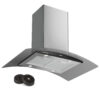 Klarstein Colette, digestor, 90 cm, 601 m³/h, energetická trieda A++, ušľachtilá oceľ, strieborný