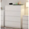 Komoda so 4 zásuvkami Carlos, biela, 75 cm%
