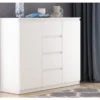 Široká komoda so 4 zásuvkami Carlos, biela, 120 cm%