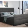 Posteľ boxspring Bonny 180x200 cm, antracitová vintage látka%
