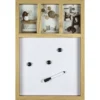 Fotorámik pre 3 ks, magnetická tabuľa 33x48x2,5 cm%