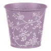 Obal na kvetináč fialový s bielymi ružami, 14 cm%