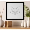 Rámovaný obraz Geometrická líška, 30x30 cm%
