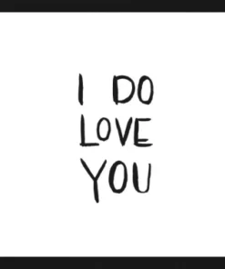 Rámovaný obraz I do love you, 30x30 cm%