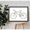 Rámovaný obraz Kreslený bicykel, 40x30 cm%
