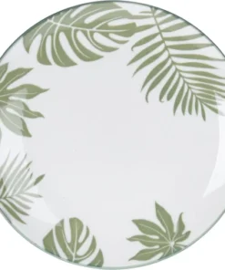 Dezertný tanier 19 cm, motív tropické listy%