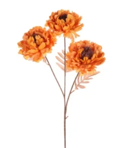 Umelá kvetina Chryzantéma 62 cm, terakota%