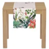 Behúň na stôl 40x150 cm, zelené listy a motýliky%