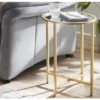 Okrúhly odkladací stolík Lagos 39 cm, zlatý%