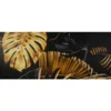 Obraz na plátne Čierno-zlaté listy, 150x50 cm%
