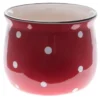 Obal na kvetináč Bodkovaný 9,5 cm, červeno-biely%