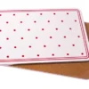 Korkové prestieranie (2 ks) 29x21 cm, biele s bodkami%