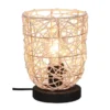 Stolná lampa Lovis, ratan%