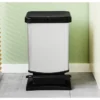 Odpadkový kôš Paso 20 l, strieborný%