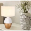 Stolná lampa Valentino, biela/zlatá%