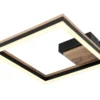 Stropné LED osvetlenie Beatrix 27 cm, kov/drevo%