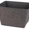 Úložný box 39x30x24 cm, tmavo šedý textil%