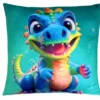 Detský dekoračný vankúš Phantasy Dino, 35x35 cm%