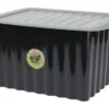 Úložný box s vekom 60x35 cm, čierny, recyklovaný plast%