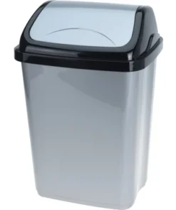 Odpadkový kôš 10 l, černo-šedý%