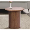 Okrúhly odkladací stolík Seline, 40 cm, dub%