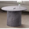 Okrúhly stolík Brescia, 60 cm, imitácia šedého  kameňa%