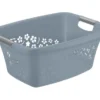 Kôš na prádlo Flowers 25 l, šedý%