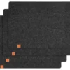 Súprava prestierania (4 ks) LifeStyle 30x45 cm, čierna%
