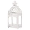 Kovový lampáš Mirja 37 cm, biela antik%