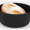 Košík na chlieb LifeStyle 22 cm, čierna bavlna%