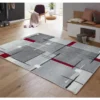 Koberec Thales 160x220 cm, šedo-červený%